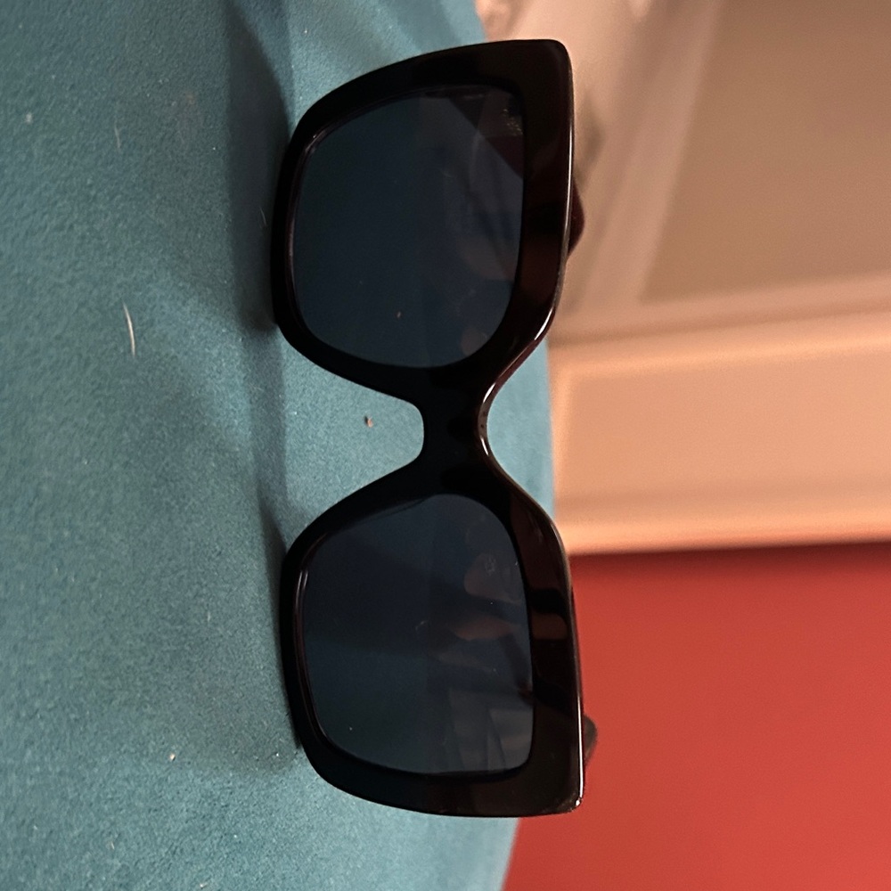 Talbots Black Oversized Square Women's Sunglasses